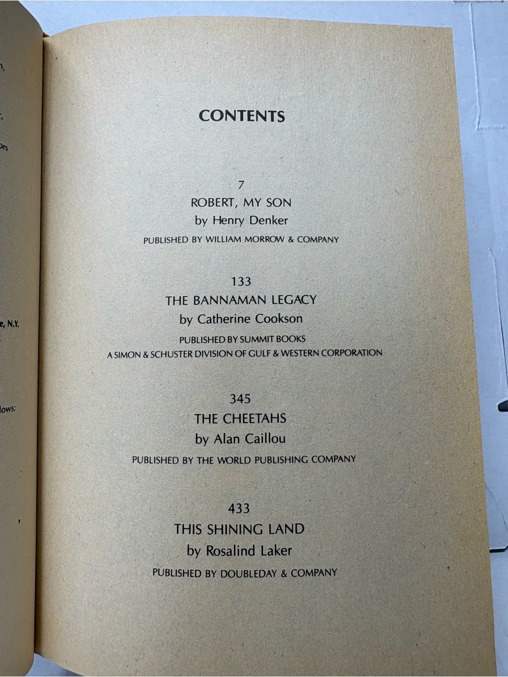 Readers Digest Condensed Books Volume 4 1985 First Edition Hardcover